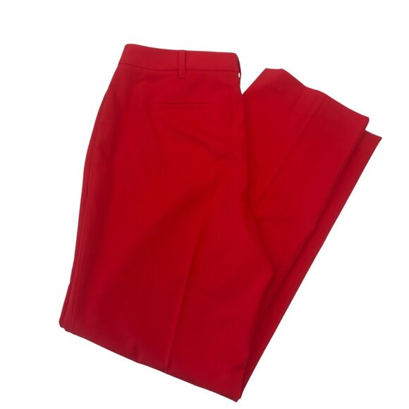 Chaus New York Women Orange Professional Trousers Pant SZ 12 Slim Straight Legs - Picture 1 of 13